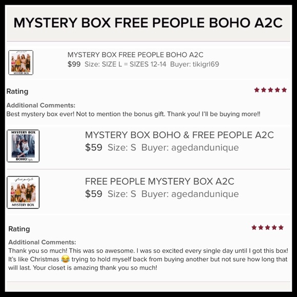 FREE PEOPLE BOHO MYSTERY BOX A2C - Picture 15 of 16